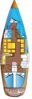 stingray city private 46 ft charter boat layout