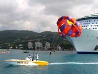 Parasailing in Jamaica by Ocho Rios