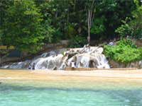 Dunn's River Falls Beach at the bottom