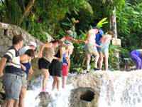 Walking up Dunn's River Falls