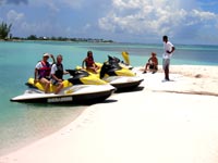 beach stop on Wave Runners