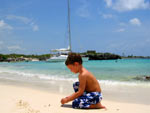 Beautiful beach on catamaran tour