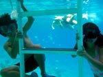 ladder on snorkeling boat