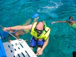 Easy entrance on the Cozumel snorkeling tour