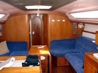 the private sailboat plush interiors